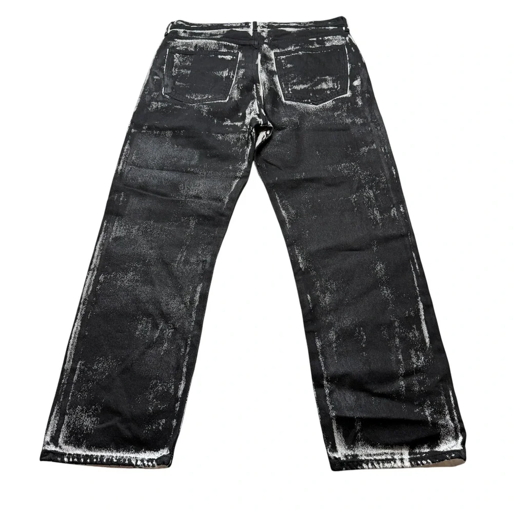 AGOLDE 90's Jeans Black White Painted Wash Straight Leg Men's Size 32
